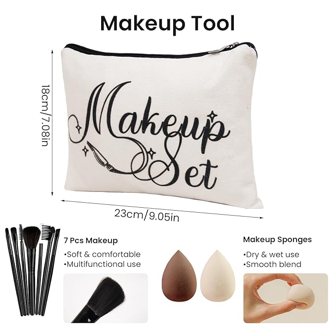 Makeup Kit for Girls Teens, Travel Makeup Kit, Facial Makeup Full Kit, Makeup Present Set for Beginners & Professionals, Cosmetic Bag Include Pigmented Blendable Eyeshadow Palette-Velvo Beauty