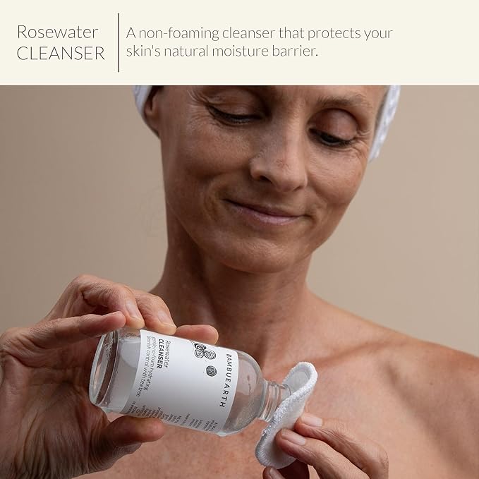 Bambu Earth Natural Skincare Starter Kit, 6 pieces - Organic Ingredients - Includes Dead Sea Mud Mask, Facial Cleansing Oil, Toner, Rosewater Cleanser, Moisturizers for Healthy Glowing Skin-Velvo Beauty