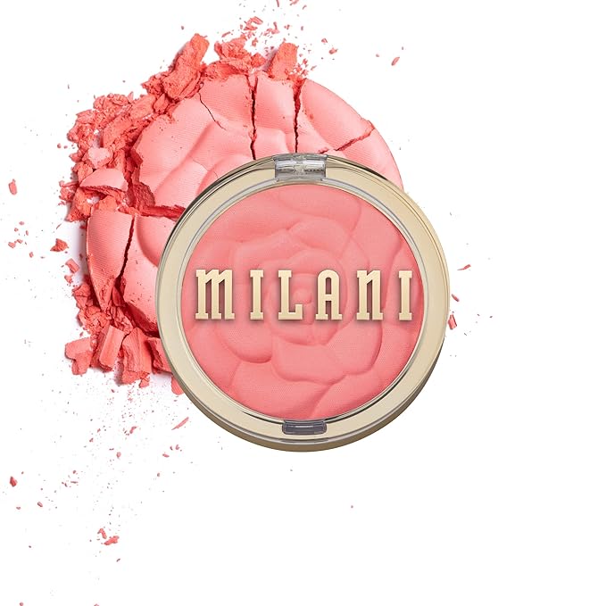 Milani Rose Blush, Powder Blush for Cheeks, Cruelty Free Makeup - Shape, Contour & Highlight Face for a Natural Matte Finish -Coral Cove-Velvo Beauty