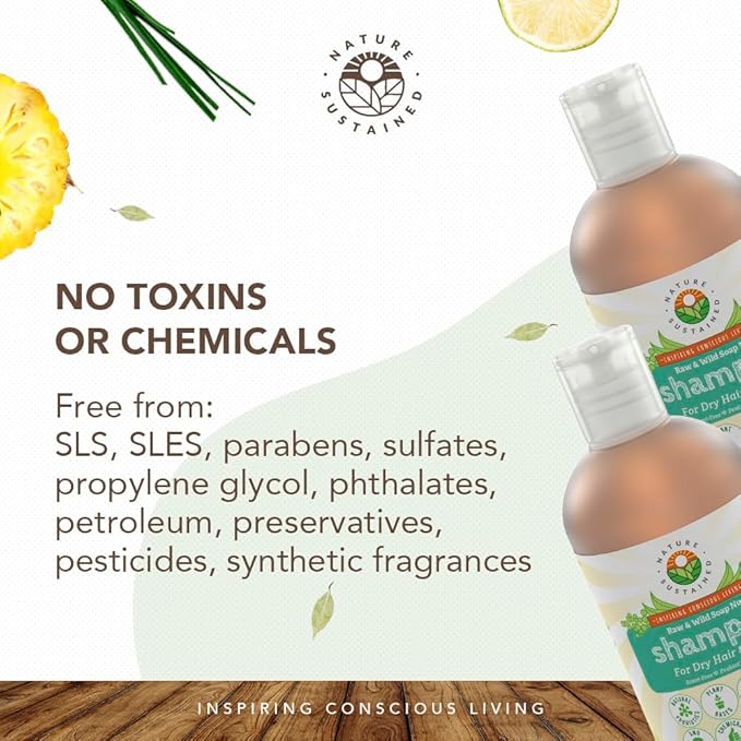 Natural Shampoo for Dry Hair & Scalp - Organic, Raw & Wildcrafted with Probiotics, Hypoallergenic & Sulfate Free Hydrating Shampoo for Dryness, Frizz, Breakage, Itchiness, Thinning - Gallon, Original-Velvo Beauty