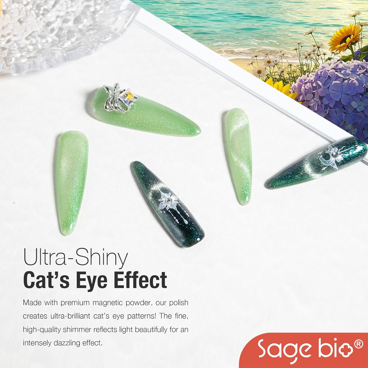 Cat Eye Gel Nail Polish, 15ml Magnetic Gel, High-Gloss Finish, Long-Lasting, DIY Manicure Kit with Magnet Stick, Stunning 3D Magnetic Effect, 03-Velvo Beauty