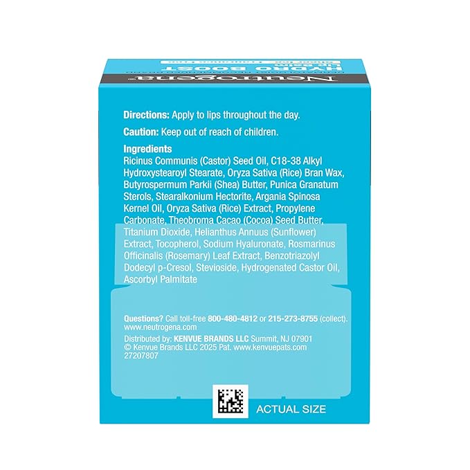 Neutrogena Hydro Boost Hyaluronic Acid, Unscented Lip Balm Leaves Lips Feeling Hydrated, Sheer Ice Nude Lip Balm with a Sweet Sugar Flavor, Fragrance Free, 0.5 oz (Pack of 2)-Velvo Beauty