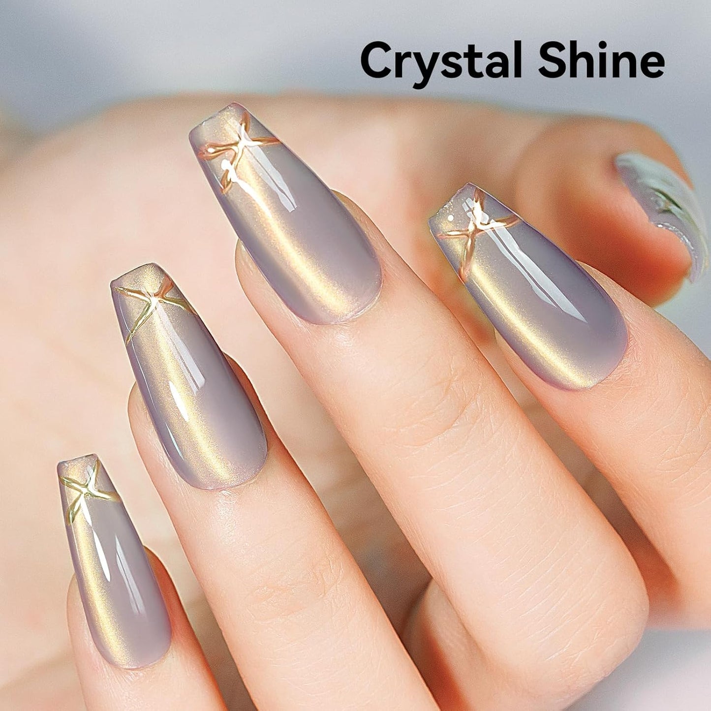 Cat Eye Gel Polish Silver Glass Jelly Magnetic Nail Polish Gel Smoothie Glitter Gloss Shine Holographic Color Velvet UV Gel Polish For Nail Art Manicure DIY At Home 12ml-Velvo Beauty