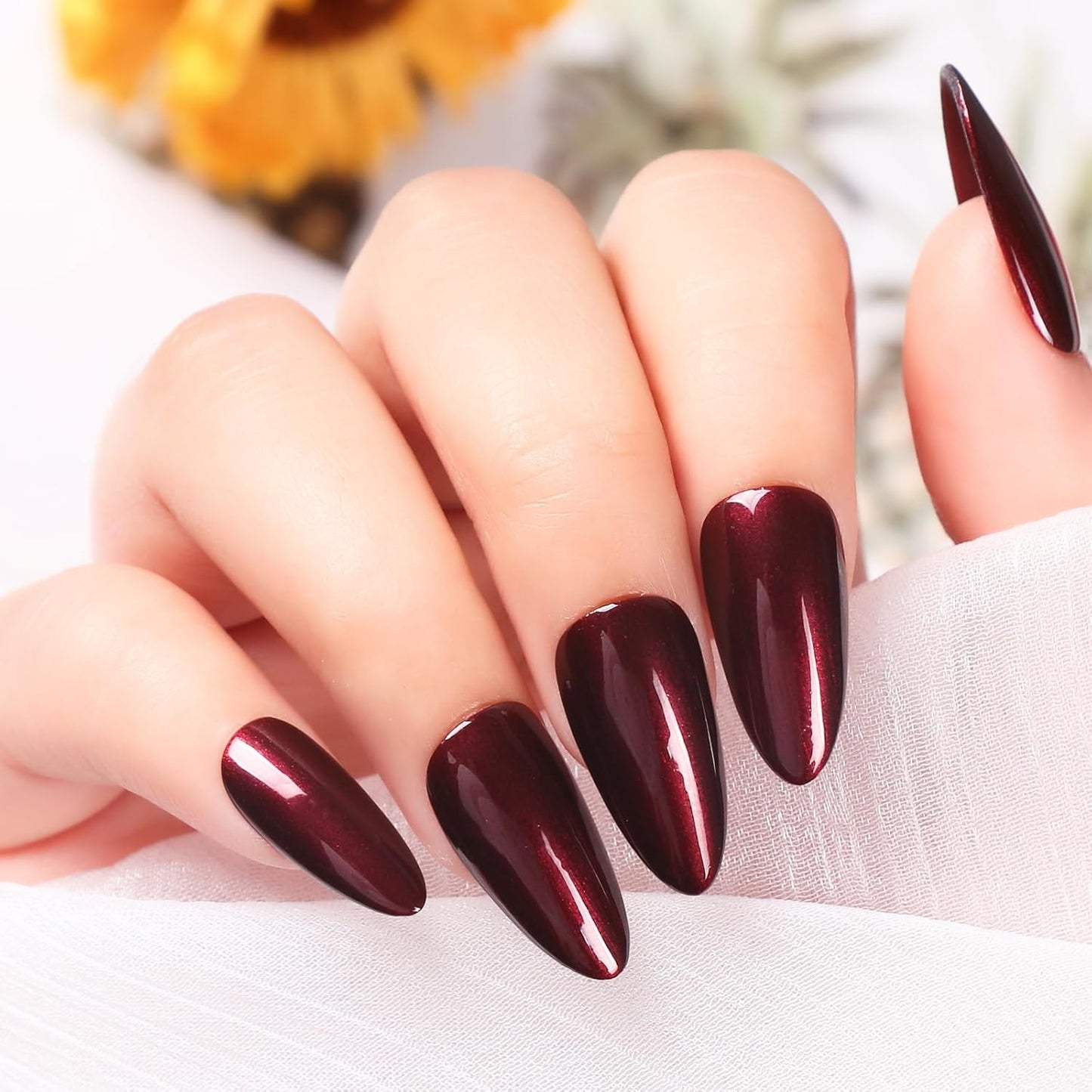Major Dijit Quick Dry Nail Polish Pearl Wine Red Summer Nail Lacquer for Nail Art Regular Nail Polish 0.41 fl oz.-Velvo Beauty