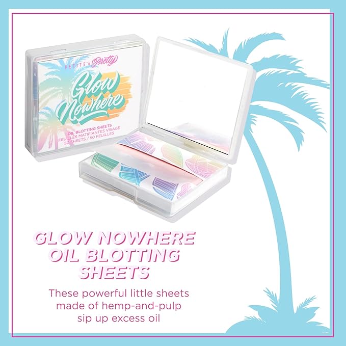 Petite 'n Pretty New Makeup Set - Featherlight Clear Mascara & Brow Gel, Glo$$ Balm, Cloud Mine Backpack, Biodegradable Blotting Sheets + Makeup Bag for Kids, Tweens and Teens-Velvo Beauty