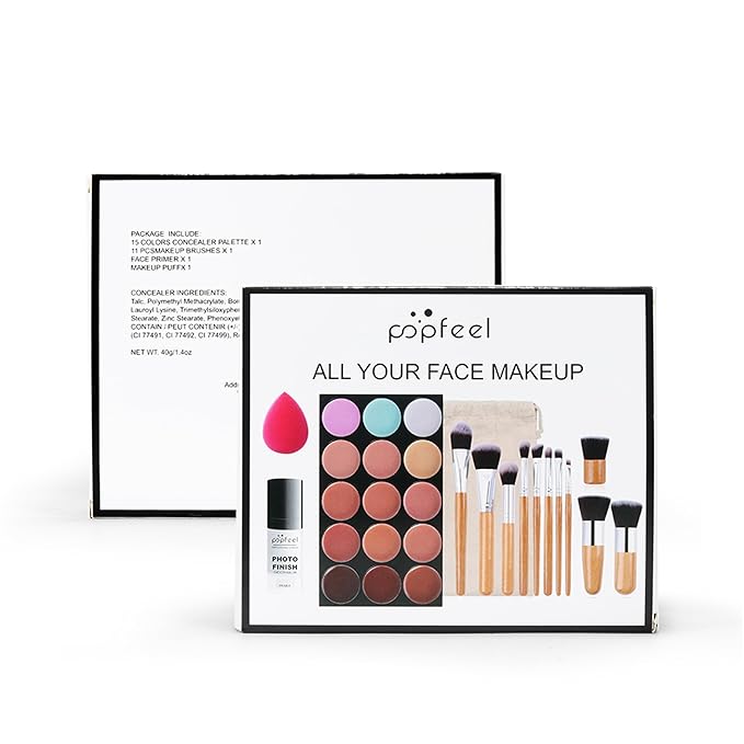 All in One Professional Makeup Kit for Women Girls Holiday Makeup Gift Sets Xmas Essential Bundle Include Eyeshadow Palette Lipstick Blush Concealer Eyeliner Mascara Brush Eyebrow Pencil-Velvo Beauty