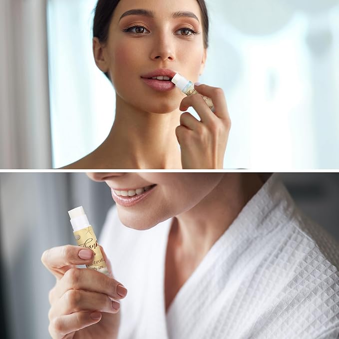 Dunzy 50 Pcs Thank You Gift Lip Balm Bulk Baby Shower Party Favors Bridal Shower Favor Lip Care with Assorted Fruit Flavors Thank You Lipstick for Guest Basket Gift Stuffer (Summer Beach)-Velvo Beauty