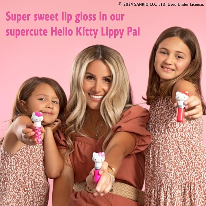 Lip Smacker Lippy Pals Swirls, Sanrio Hello Kitty, Flavored Moisturizing & Smoothing Soft Shine Lip Balm, Hydrating & Protecting Fun Tasty Glossy Finish , Cruelty-Free & Vegan - Kiwi-Velvo Beauty