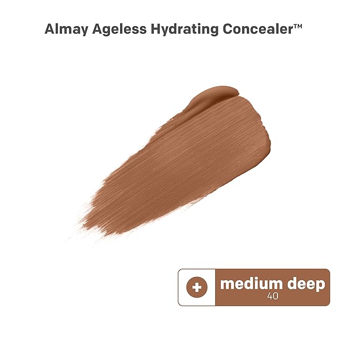 Almay Anti-Aging Concealer, Face Makeup with Hyaluronic Acid, Niacinamide, Vitamin C & E, Hypoallergenic, -Fragrance Free, 040 Medium Deep, 0.37 Fl Oz (Pack of 1)-Velvo Beauty
