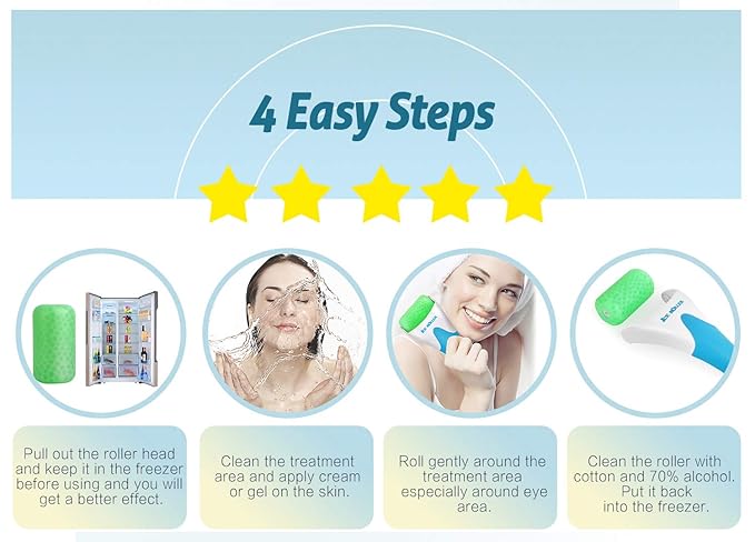 ESARORA Ice Roller for Face & Eye, Puffiness, Migraine, Pain Relief and Minor Injury, Skin Care Products-Velvo Beauty