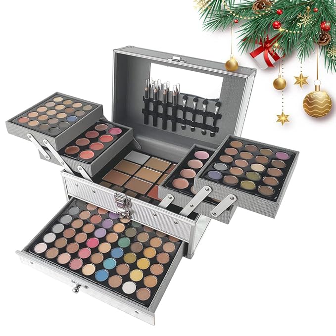 VERONNI 132 Colors All In One Makeup Palette For Women, Eyeshadow Makeup Palette Set, Professional Full Eye Makeup Kit Lipstick Concealer Contour Face Makeup Cosmetics Kit (132 colors)-Velvo Beauty