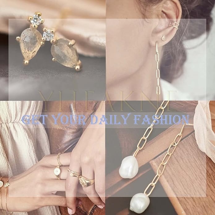 Boho Star Chain Earrings Gold Star Drop Dangle Earrings Drop Chain Star Studs Earrings Personlized Ear Threaders Earrings Jewelry for Women-Velvo Beauty