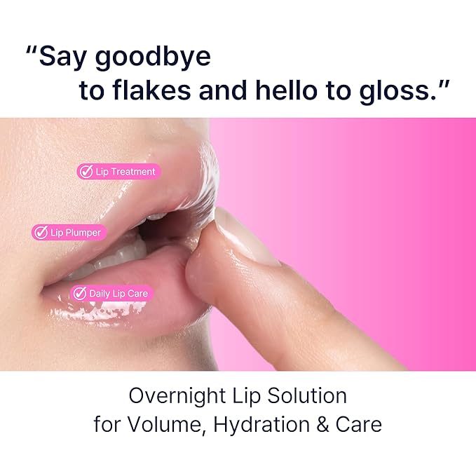 Perfect Sleep Lip Collagen 0.52fl.oz/15ml, Hydrolyzed Collagen+Rice Protein, Willow Bark Extract & Peptide to Nourish, Moisturize & Exfoliate the lips, Sleep-Beauty, Korean Overnight Lip Mask-Velvo Beauty