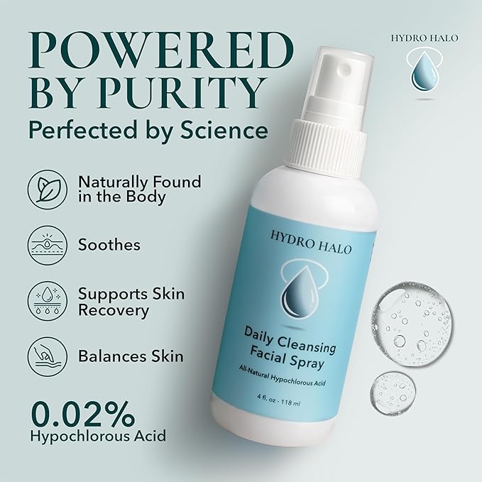 Hypochlorous Acid Spray for Face 4oz – Pure Hypochlorous Acid Spray Cleaner, Daily Cleansing Facial, pH Balanced, Plant Based, No Alcohol, USA Made-Velvo Beauty