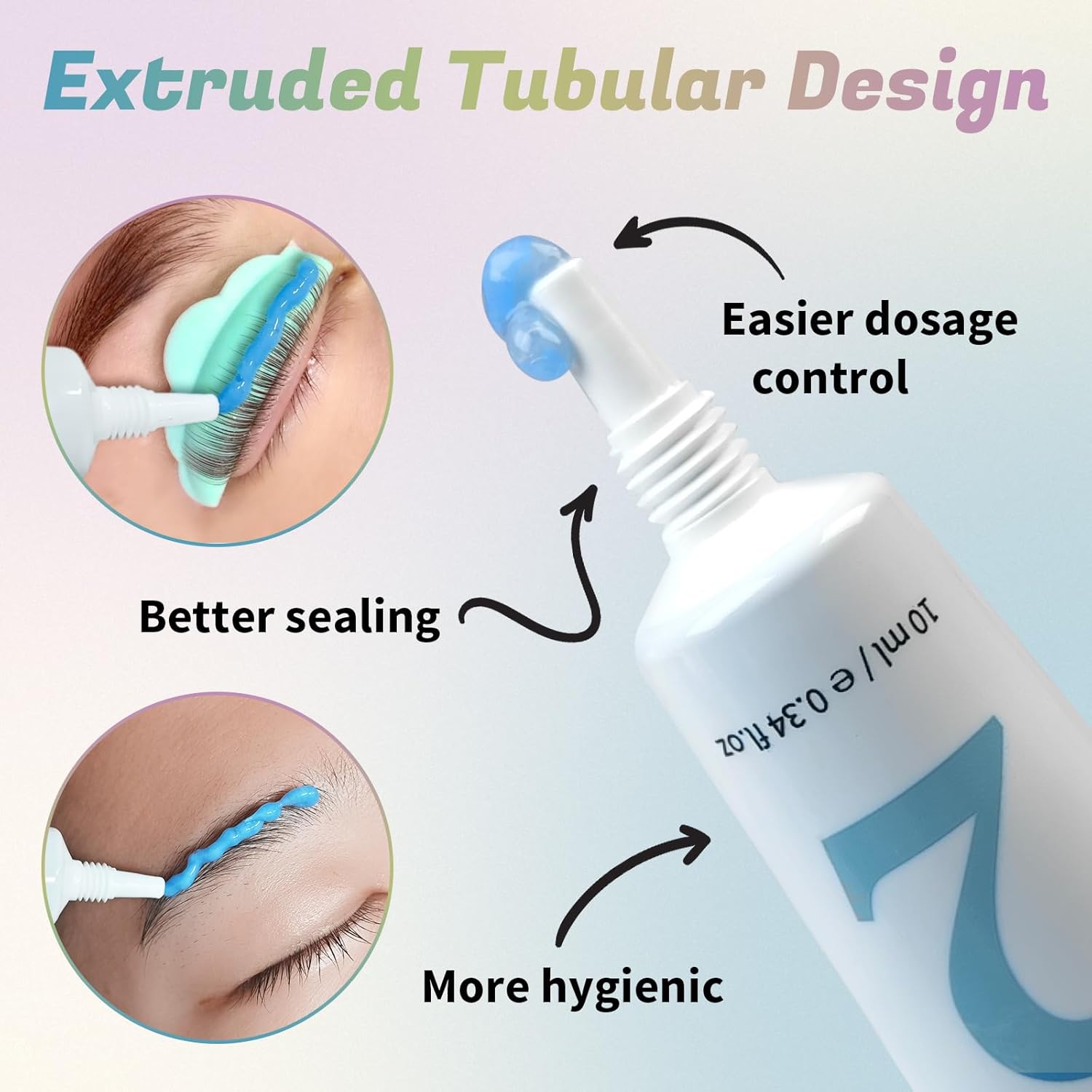 PERMANIA Lash Lift Kit, Tube Design Easy to Apply Brow Lamination Kit, for Natural Results Instant Lifting & Curling with Detailed Instruction (with Liquid Glue)-Velvo Beauty