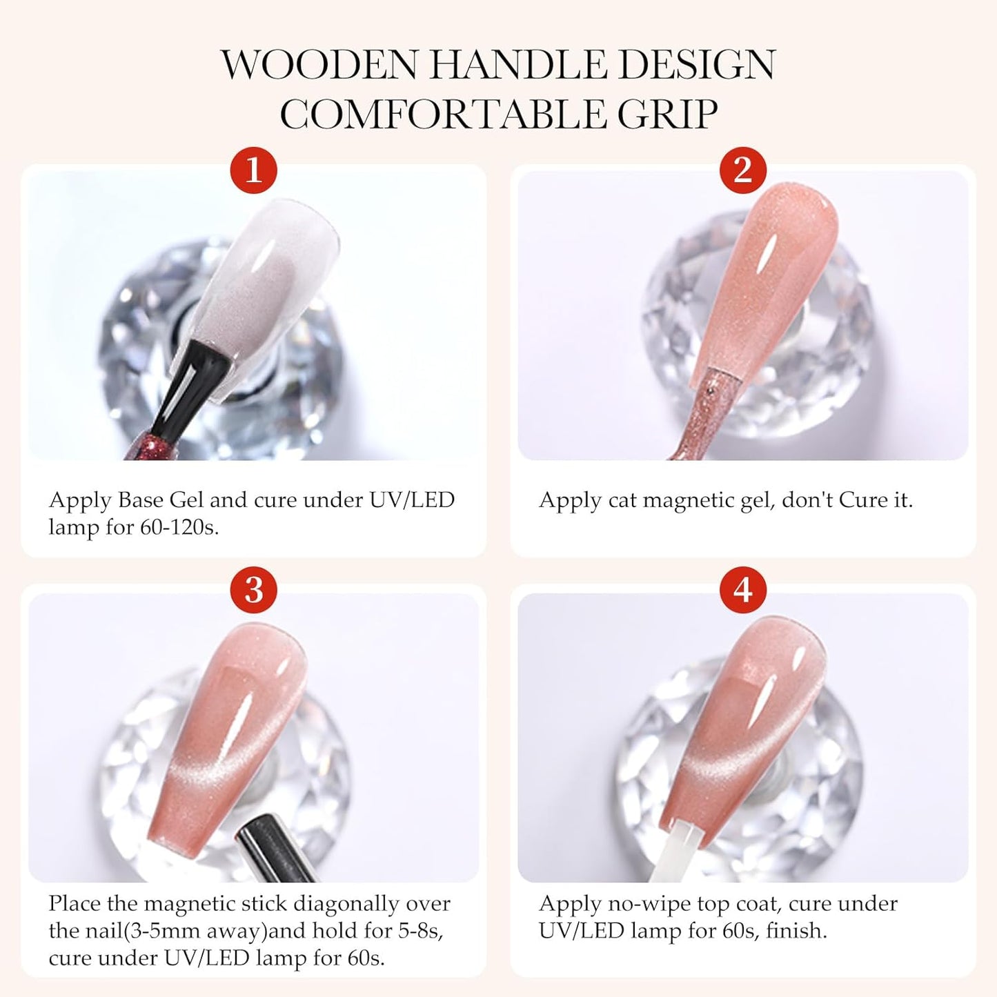 BORN PRETTY 3 in 1 Nail Magnet, Multifunctional Cat Magnetic Eye Nail Polish Magnet Pen, 3D Magnetic Nail Polish Stick for Home DIY, Salon, Studio Nail Art Design Tools-Velvo Beauty