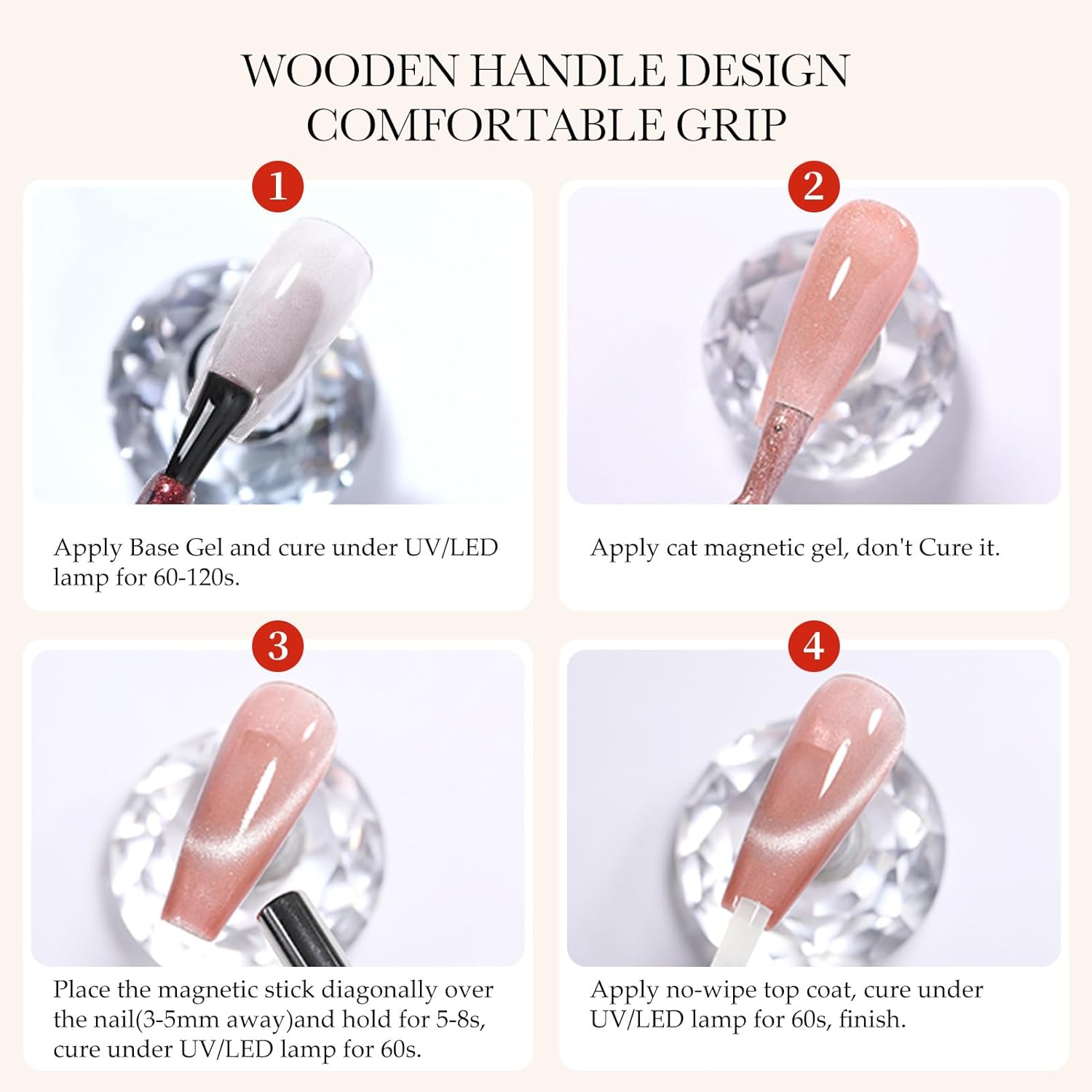 BORN PRETTY 3 in 1 Nail Magnet, Multifunctional Cat Magnetic Eye Nail Polish Magnet Pen, 3D Magnetic Nail Polish Stick for Home DIY, Salon, Studio Nail Art Design Tools-Velvo Beauty