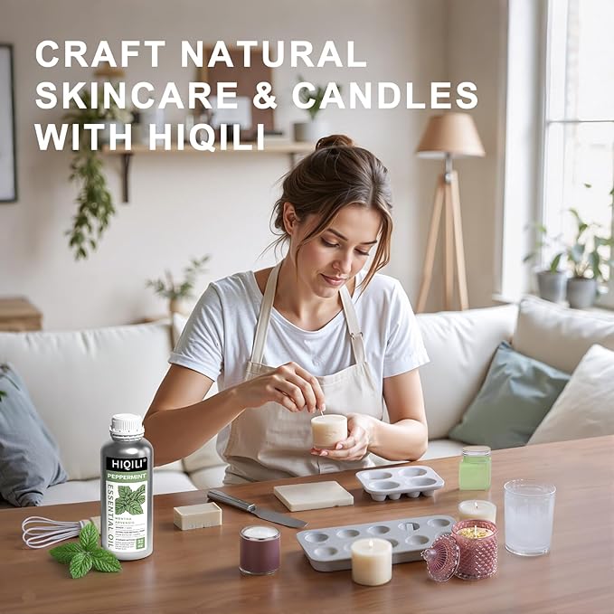 HIQILI Peppermint Essential Oil 32oz 100% Pure Natural Aromatic Oil for Freshening Air, Hair Care, DIY Soap, SPA & Home Use-Velvo Beauty