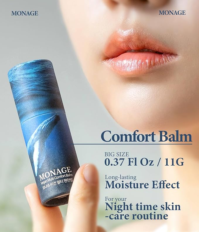 Korea Vegan & Nourishing & Moisturizing Lip Care Made from 100% Natural Ingredients, Organic Moisturizer for Dry, Cracked Lips & Skin, Long-lasting Lip Balm, Comfort, 0.38 Ounce-Velvo Beauty