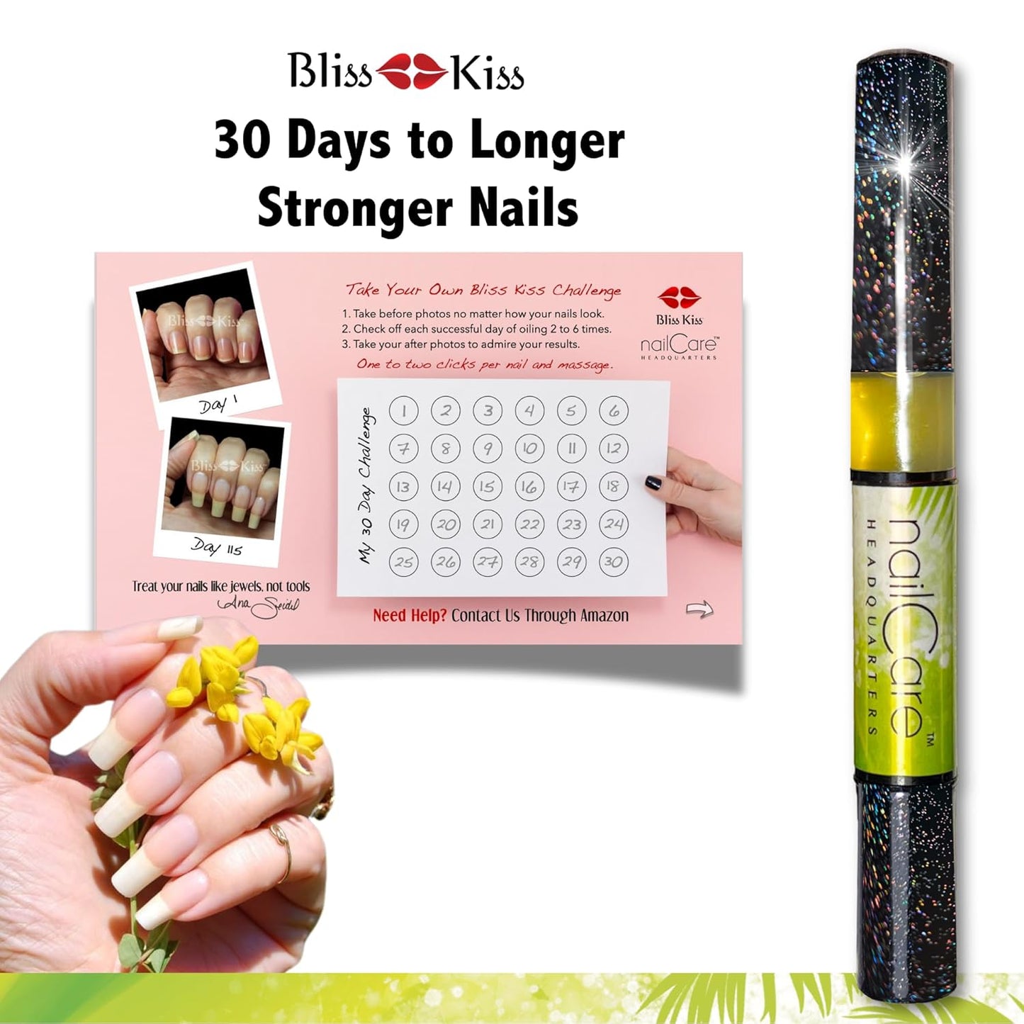 Nail Care Headquarters Simply Pure Cuticle Oil Pen for Nails - Nail Strengthener & Growth Oil and Serum for Damaged Nails, Hangnails w/Jojoba cuticle oil—Coconut Lime Verbena Fragrance-Velvo Beauty
