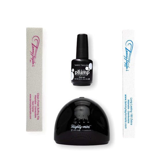Tammy Taylor Nail Plump Nail Hardener | Extra Strength Healthy Natural Nail Strengthener Polish for Thin Nails and Split Nail Growth Oil Treatment | Helps Repair Nail Biting Damage | Deluxe Kit-Velvo Beauty