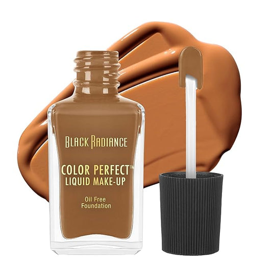 Black Radiance Color Perfect Liquid Full Coverage Foundation Makeup, Rum Spice, 1 Ounce-Velvo Beauty