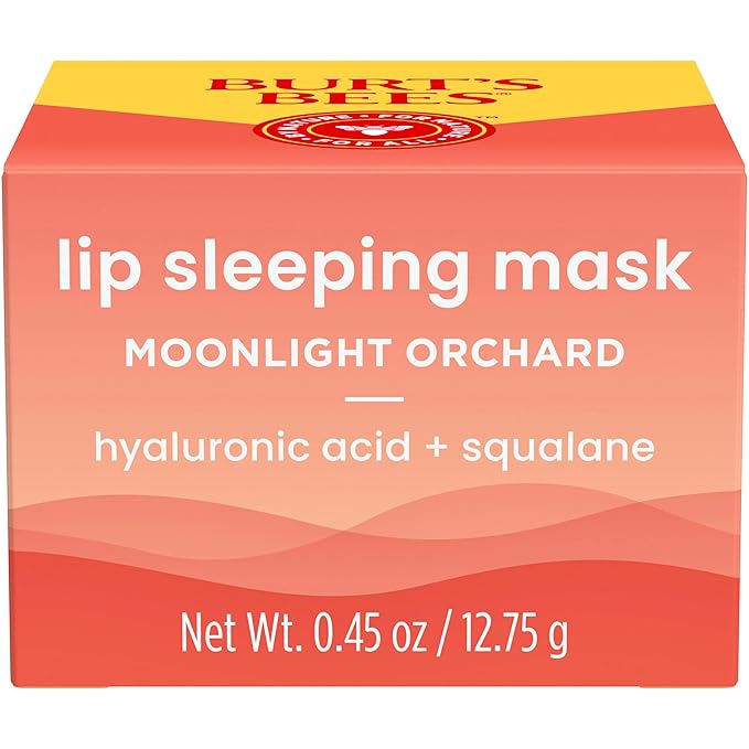 Burt’s Bees Moonlight Orchard Lip Sleeping Mask, With Hyaluronic Acid and Squalane Moisturizer To Instantly Hydrate Lips, Overnight Lip Mask, Lip Treatment, 0.45 oz.-Velvo Beauty