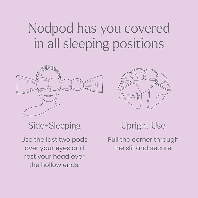 Nodpod Gentle Pressure Sleep Mask | Patented Light Blocking Design for Sleeping, Traveling & Relaxation - Wisteria-Velvo Beauty