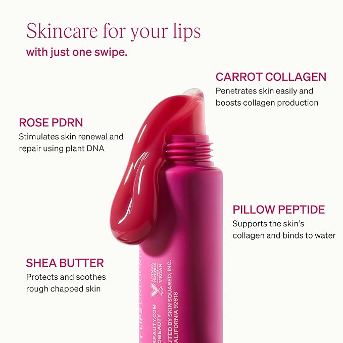 LipLock Jelly Serum for Dry Lips, Long-Lasting, Hydrating, Plumping, Glossy Mask with Rose PDRN, Carrot Collagen, Pillow Peptide, Moisturizing Tinted Lip Balm. (Grape Crush)-Velvo Beauty