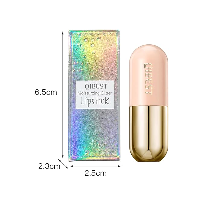 Glimmer Balm, pH Lip Balm, Magic Color Changing pH Lipstick, Moisturizing Tinted Lip Balm, Lip Glowy Balm, PH Reacting Lip Balm, Hydrates & Plumps, Pink Shimmer Lipstick (01# Colourless)-Velvo Beauty