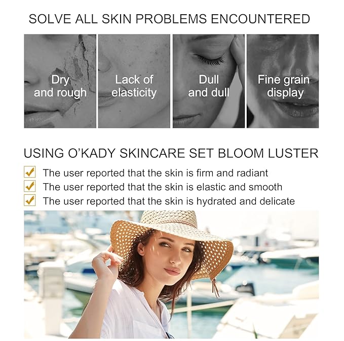 O'KADY Anti Aging Skin Care Sets Gentle Skin,Care Travel Kit,cleanser,Toner, Face Serum,Eye Cream,Face Cream Facial Skin Care Sets & Kits for Wife Mom Women Girl Valentine's Day (12 Piece)-Velvo Beauty