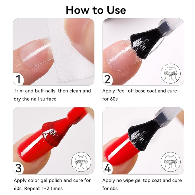 Makartt Peel Off Gel Base Coat: 15ML UV Peelable Base for Gel Nail Polish, Press-On, Nail Tips – Easy Removal, No Soak-Off, UV LED Lamp Required, for Beginners Thin Nails-Velvo Beauty