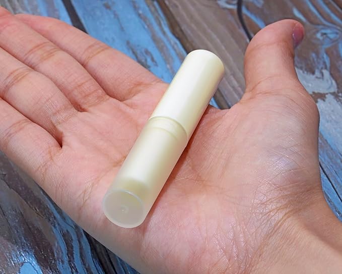 0.14oz Empty Flavored Lip Balm Container Tubes Plastic Homemade Moisturizing Lip Stick with Caps Bulk Fit for Women Adult DIY Making Supplies, 25 Count (Beige)-Velvo Beauty