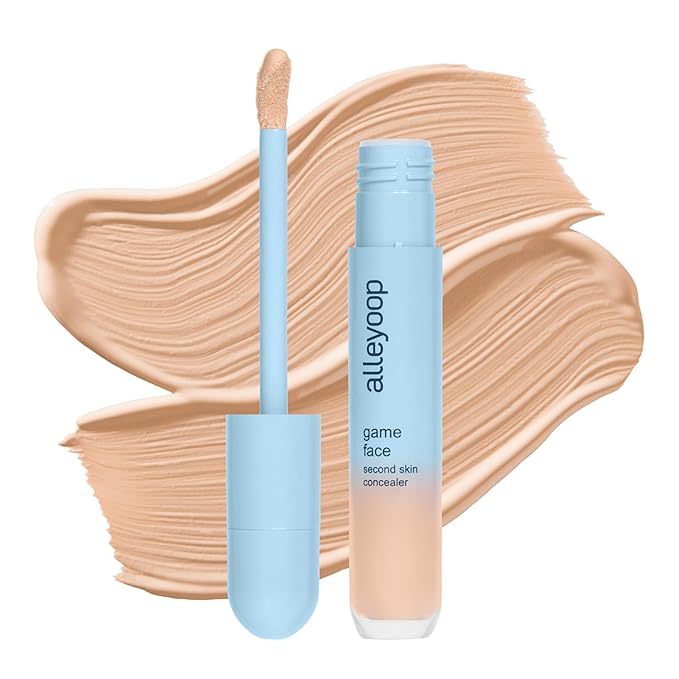 Alleyoop Game Face Concealer Makeup, Lightweight to Medium Buildable Coverage Under Eye Concealer, For Blemishes, Crease-proof and Hydrating with Aloe Stem Cell, Smooth Second Skin Finish - All-Star-Velvo Beauty