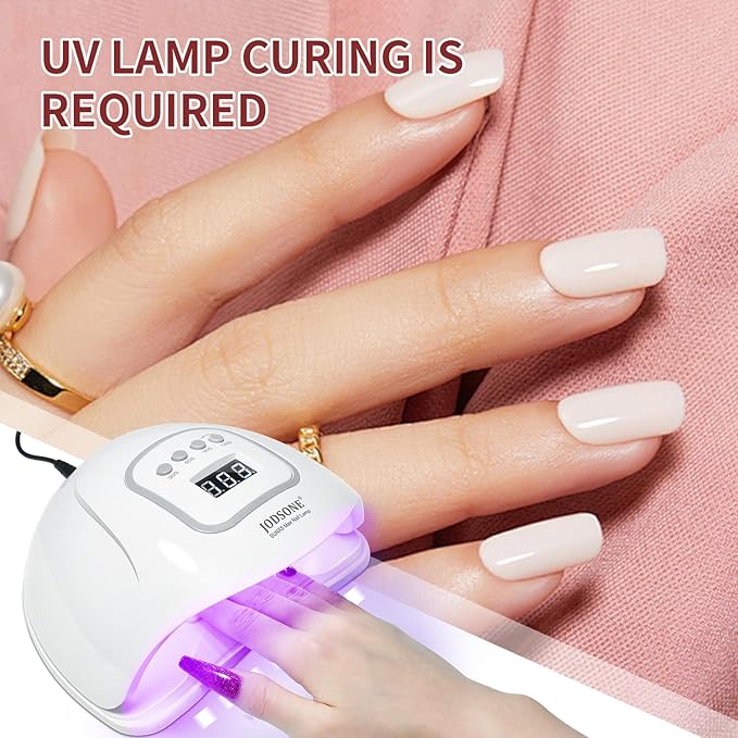 JODSONE 10ml Nude Pink Gel Nail Polish Set 6Colors Long Lasting Neutral Brown Red Purple Nail Polish Lacquer Glossy Art for Nail and Salon Need U V Lamp-Velvo Beauty