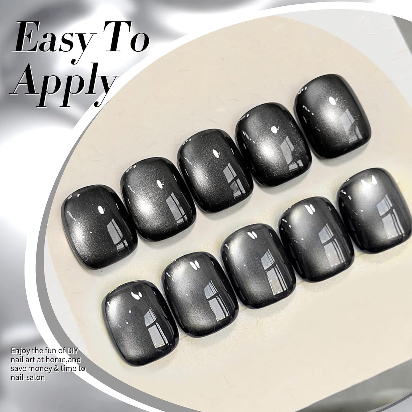 BORN PRETTY Cat Magnetic Eye Gel Nail Polish Jelly Glass Magnetic Gel Polish 15ML Holographic Glitter Shimmer Translucent Sheer Color Magnetic Nail Polish Salon DIY at Home-Velvo Beauty