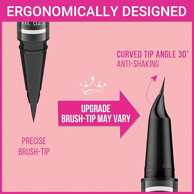 iMethod Eyebrow Pen - Eyebrow Pencil Magical 2-in-1 Eye Brow Pencils for Women with 4-Fork-Tip & Precise Brush-Tip for Natural Hair-Like Brows, Last All-Day, with Eyebrow Spoolie Brush, Black-Velvo Beauty