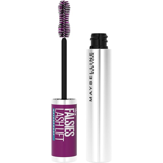 Maybelline The Falsies Lash Lift Waterproof Mascara Volumizing, Lengthening, Lifting, Curling, Multiplying, Eye Makeup, Brownish Black, 1 Count-Velvo Beauty