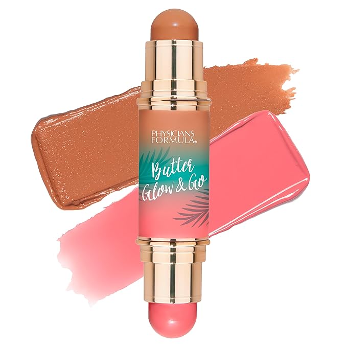 Physicians Formula Butter Glow & Go Multiuse Stick, Ultra-Creamy Radiant Finish Formula with Murumuru Butter, Vegan & Cruelty-Free- Sunkissed Rose-Velvo Beauty
