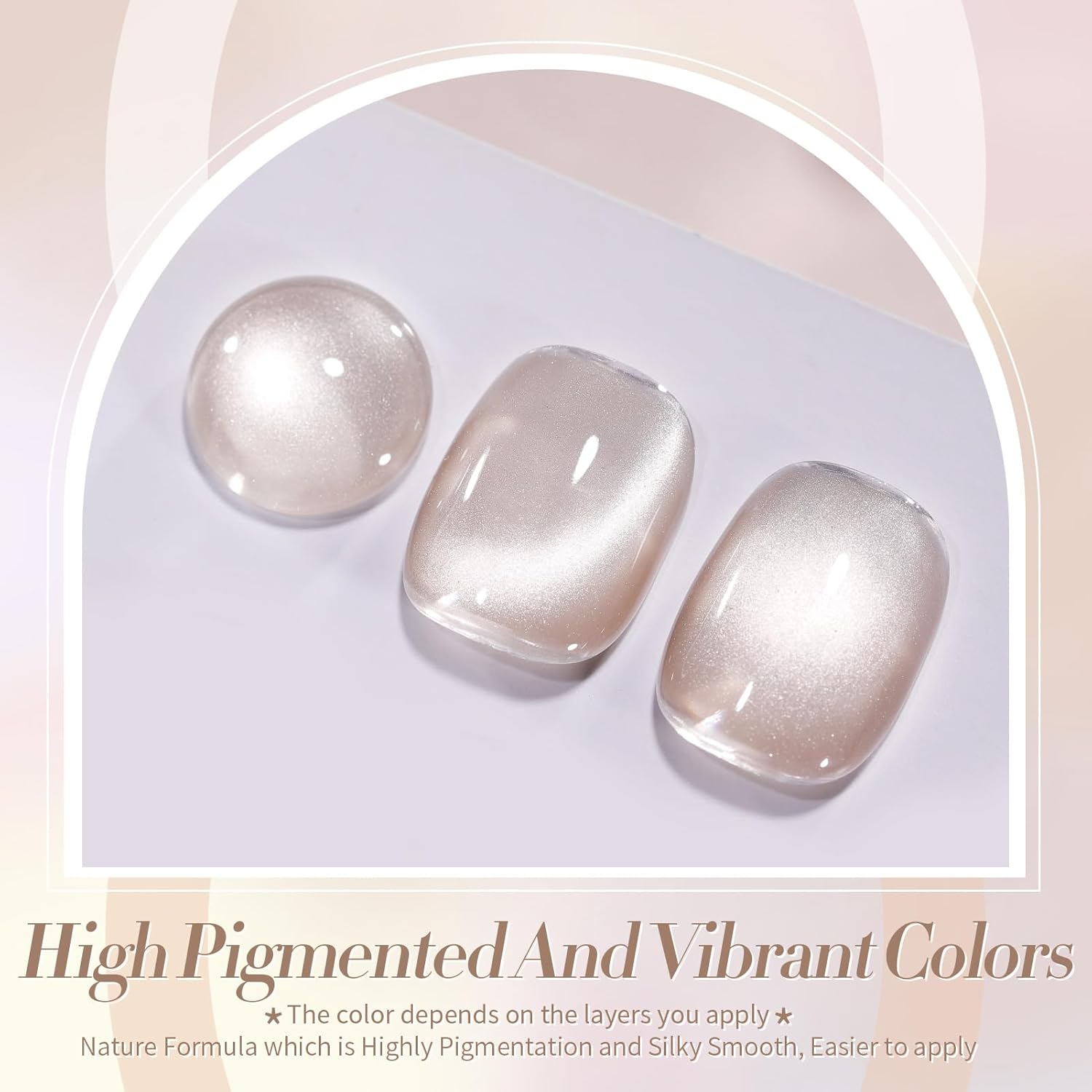 Born Pretty Cat Magnetic Eye Gel Nail Polish, Nude Moonlight Cat Magnetic Gel, Glass Shiny Effect Nude Soak Off Nail Art Salon Manicure Home Gift 15ml-Velvo Beauty