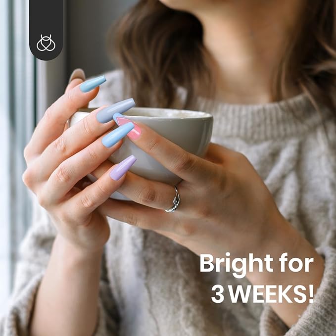 beetles Gel Polish Nail Set 6 Colors Ultimate Morandi Nude Pink White Blue Pastel Gel Nail Polish 6 Colors Daydream Verses Collection Soak Off Uv Diy Manicure Kit New Nail Trend for Women Girls-Velvo Beauty