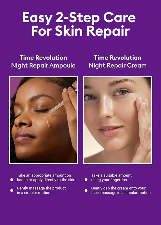 MISSHA Time Revolution Night Repair 5X Gift Set Night Repair Ampoule and Cream 5X, The First Essence 5X for Youthful, Glowing Skin-Velvo Beauty