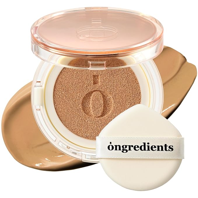 Skin Barrier Glow Cover Cushion, All-day Coverage, Glow Finish, Lightweight, Skincare-Like Texture, Non-cakey Makeup, Korean Cushion Foundation (#34W Sunset, 0.49 oz)-Velvo Beauty