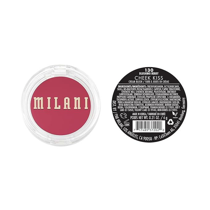 Milani Cheek Kiss Cream Blush- Cream to Gel Blush for Cheek and Lip Tint-Velvo Beauty