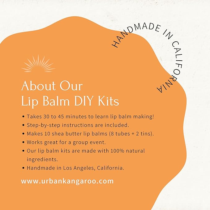 Shea Butter Lip Balm DIY Kit (Made in USA), Creates 10 Luxurious Lip Balms with EVERYTHING Included-Velvo Beauty