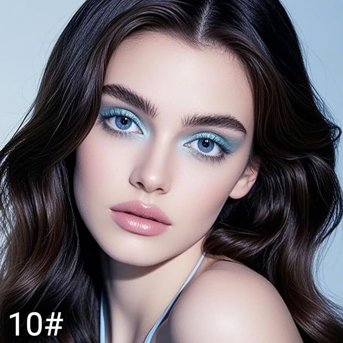 Erinde Waterproof Eyeshadow Stick, Cream Eye Shadow Stick, Long-Lasting, Crease-Proof, Cream to Powder Buildable & Blendable Eye Shadow Pencils Crayon, Vegan & Cruelty-Free, 10 Cornflower-Velvo Beauty