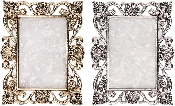 2pcs Resin Nail Art Palette, Nail Art Painting Palette Gold Silver Copper Mixed Color Vintage Photography Props Nail Gel Color Makeup Display Board Nail Art Cosmetic Mixing Tools-Velvo Beauty
