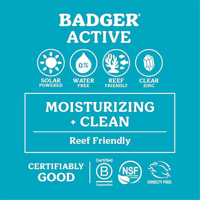 Badger Sunscreen Lip Balm SPF 15, Organic Mineral Sunscreen SPF Lip Balm with Zinc Oxide, Reef Friendly, Broad Spectrum, Water Resistant, Unscented, .15 oz (4 Pack)-Velvo Beauty