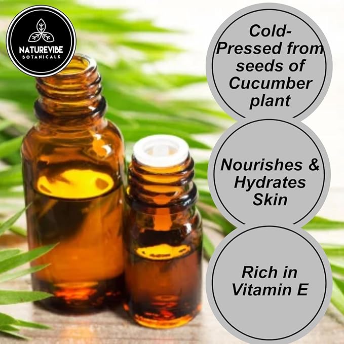 Naturevibe Botanicals Cucumber Oil 32 Ounces | 100% Pure and Natural | Great for Skin Care and Hair Care-Velvo Beauty