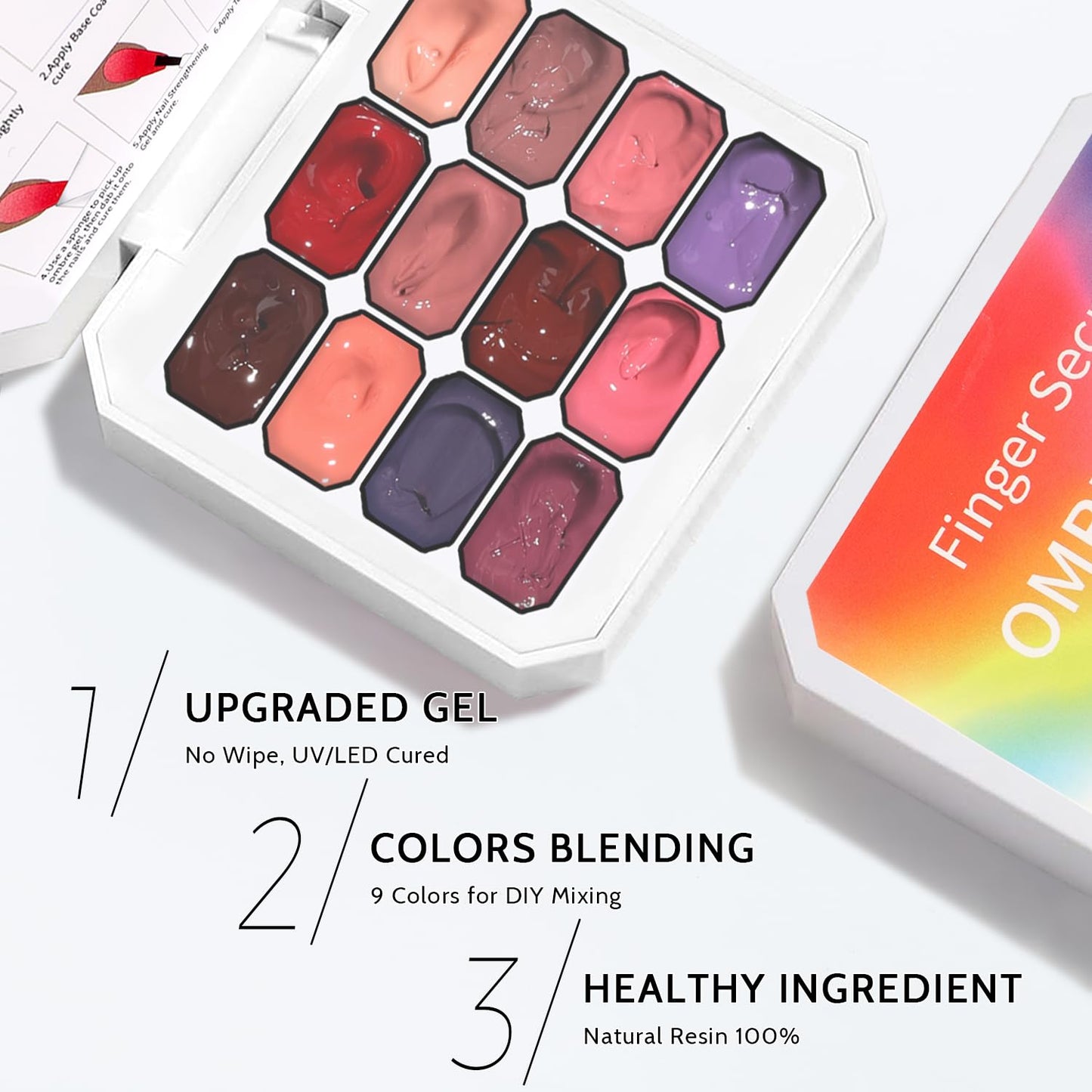 Sponge Pat Paint Nail Gel, Ombre Nails Gradient Gel Nail Blush Blooming Aura Nails Drawing Stripper Floral Painting DIY Nail Art, No Wipe, UV/LED Curing (12 Colors G)-Velvo Beauty